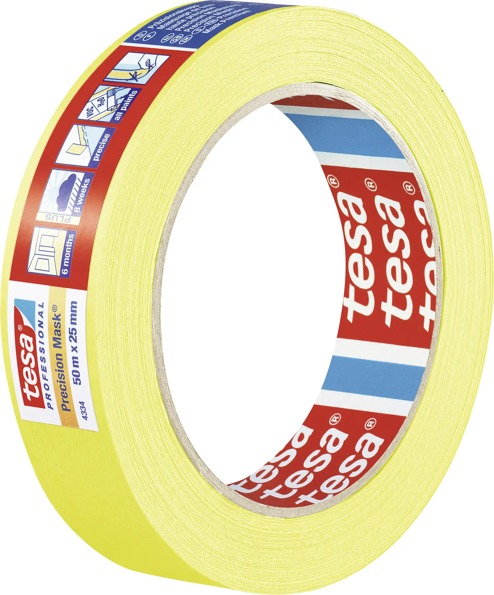tesa Präzisionskrepp® маскувальна стрічка 04334-00001-00 PRECISION (Д x Ш) 50 м x 25 мм 50 м 1 шт.