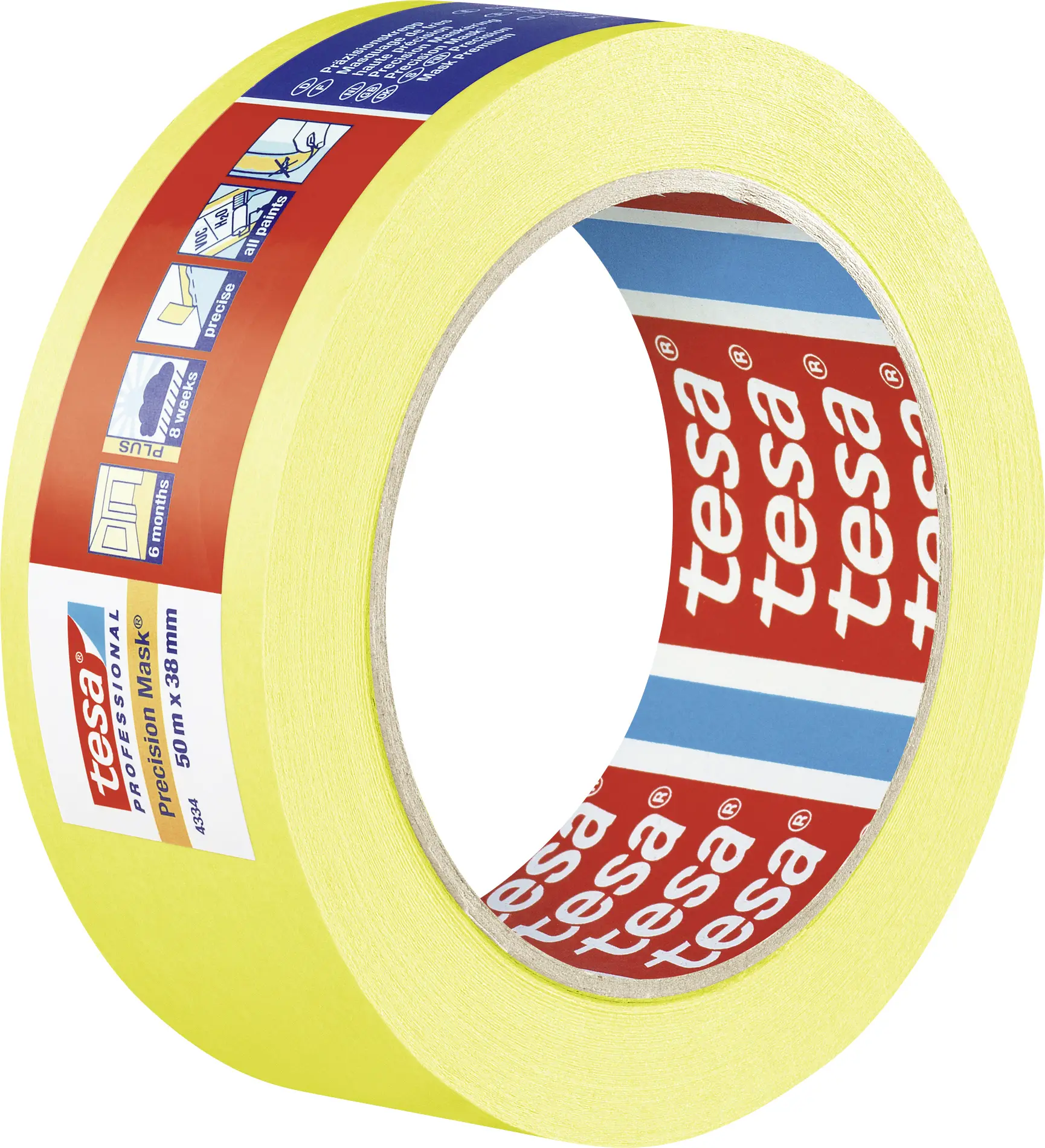 Малярная лента tesa Präzisionskrepp® 04334-00003-00 PRECISION (Д x Ш) 50 м x 38 мм 50 м 1 шт.