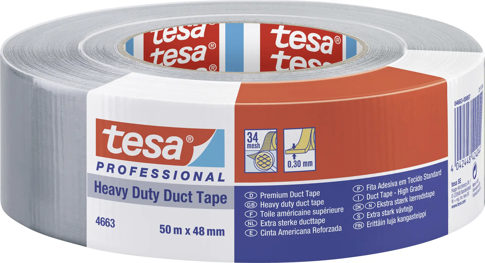Тканинна стрічка tesa tesa® Professional 04663-00007-02 МІЦНА (Д x Ш) 50 м x 48 мм 50 м 1 шт.