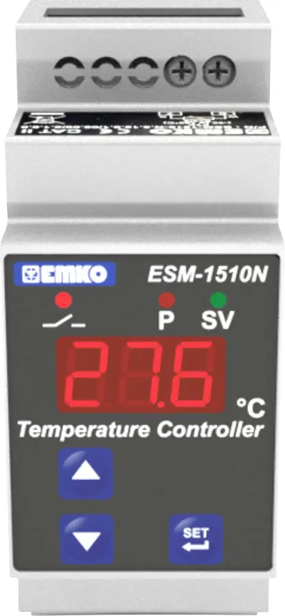 Термостат Emko ESM-1510-N.8.18.0.1/00.00/2.0.0.0 NTC -50 до 100 °C Реле 5 А (Д x Ш x В) 62 x 35 x 90 мм