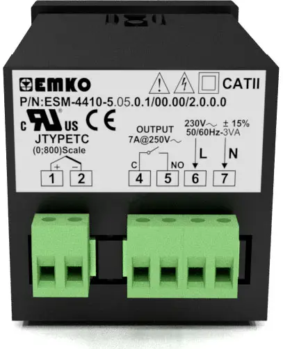 Термостат Emko ESM-4410.5.03.0.1/00.00/2.0.0.0 Pt100 -50 до 400 °C Реле 7 А (Д x Ш x В) 95 x 48 x 48 мм