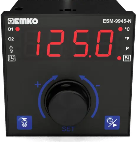 Термостат Emko ESM-9945-N.5.20.0.1/01.01/1.0.0.0 Pt100, J, K, R, S -200 до 1700 °C Реле 7 А, Реле 5 А (Д x Ш x В) 96 x 96 x 96 мм