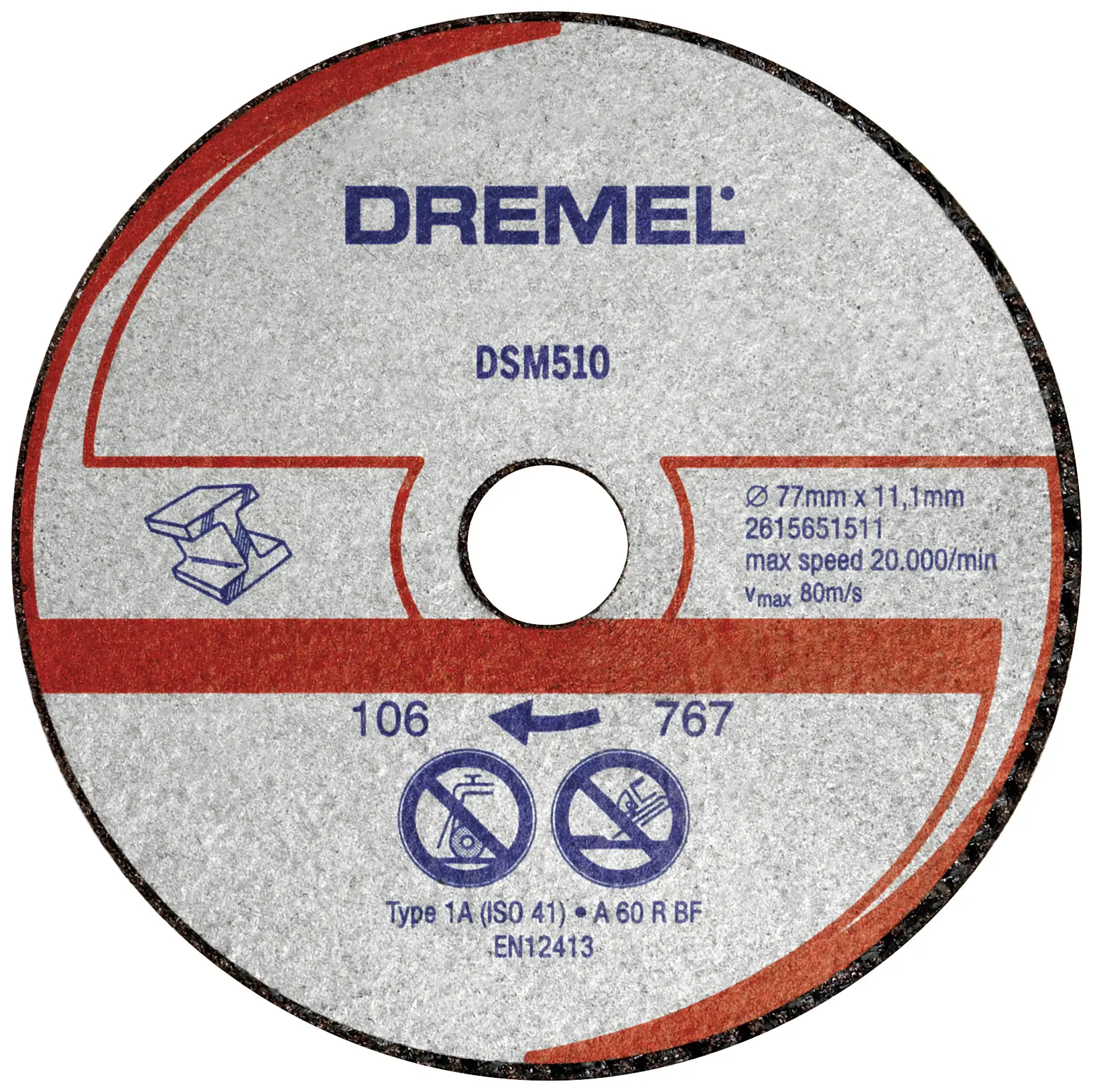 Dremel DSM510 2615S510JB Прямой отрезной диск 77 мм, 3 шт.