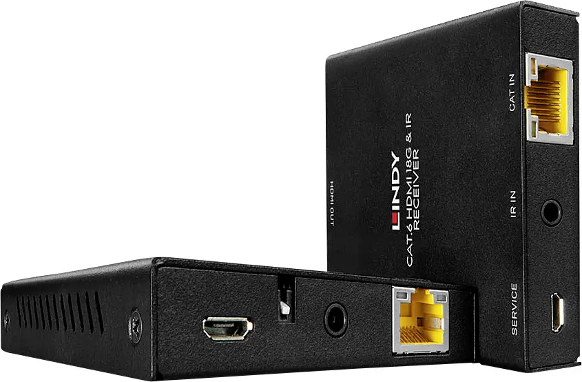 Мережевий кабель LINDY HDMI 18G та ІЧ-подовжувач HDMI через RJ45, 50 м