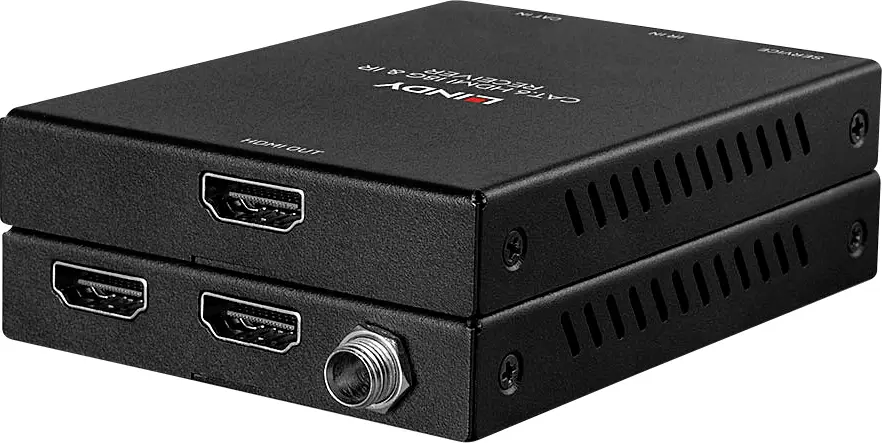 Удлинитель HDMI LINDY 18G и ИК-порт, кабель HDMI через RJ45, сетевое соединение, 50 м.