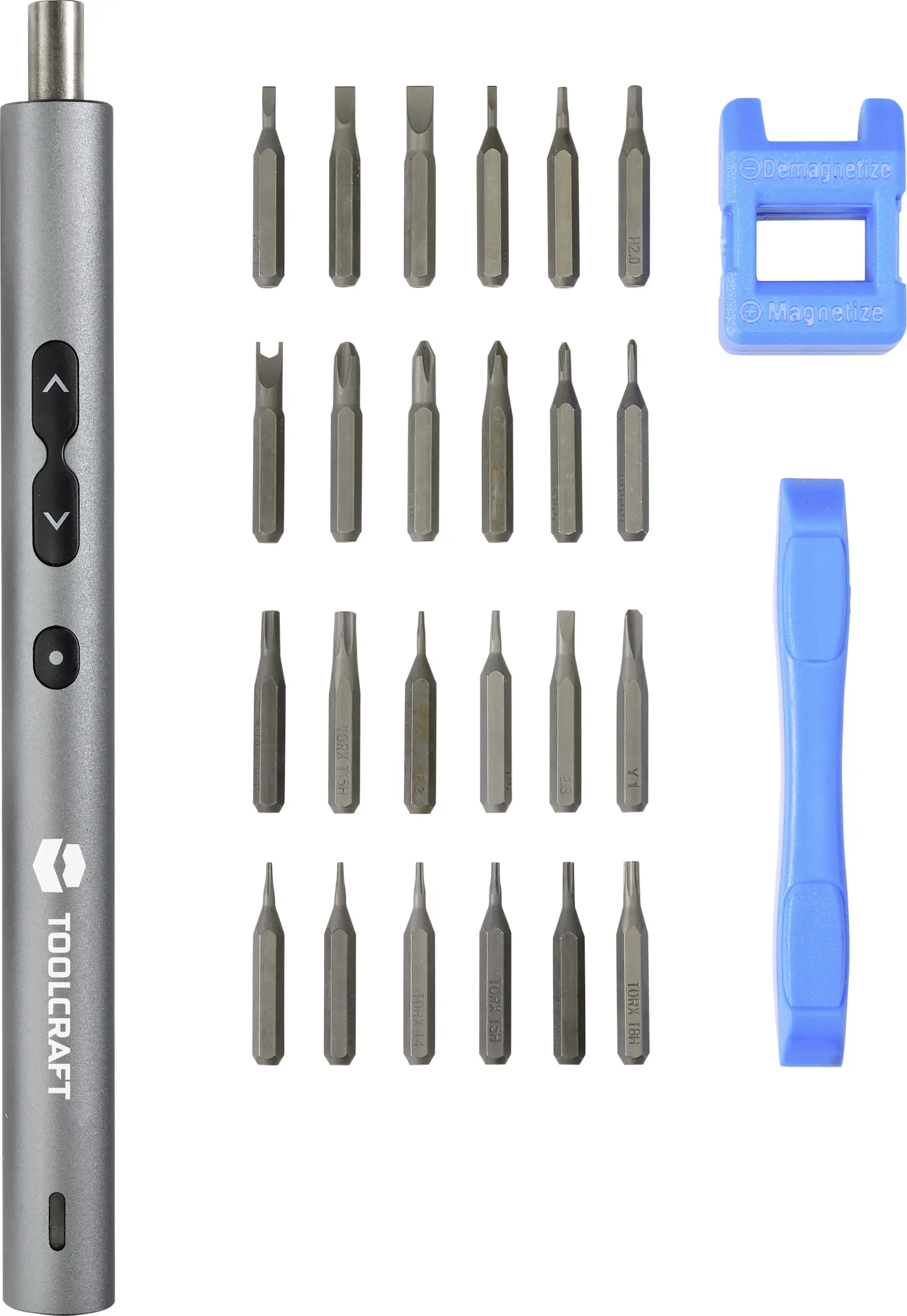 TOOLCRAFT TO-7116288 Аккумуляторная прецизионная отвертка, набор из 24 бит