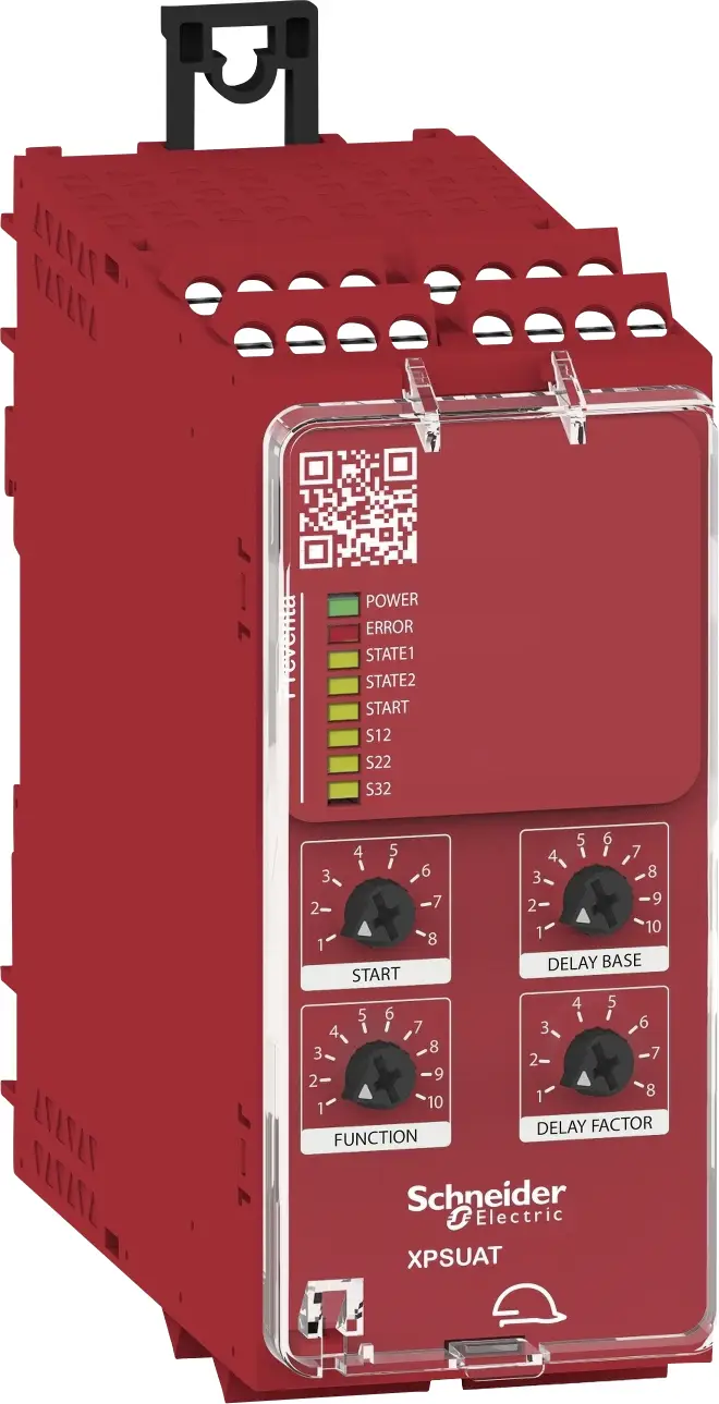 Реле безпеки Schneider Electric XPSUAT13A3AP 24 В постійного/змінного струму, 3 НО, 3 НО, 1 НЗ, 1 шт.