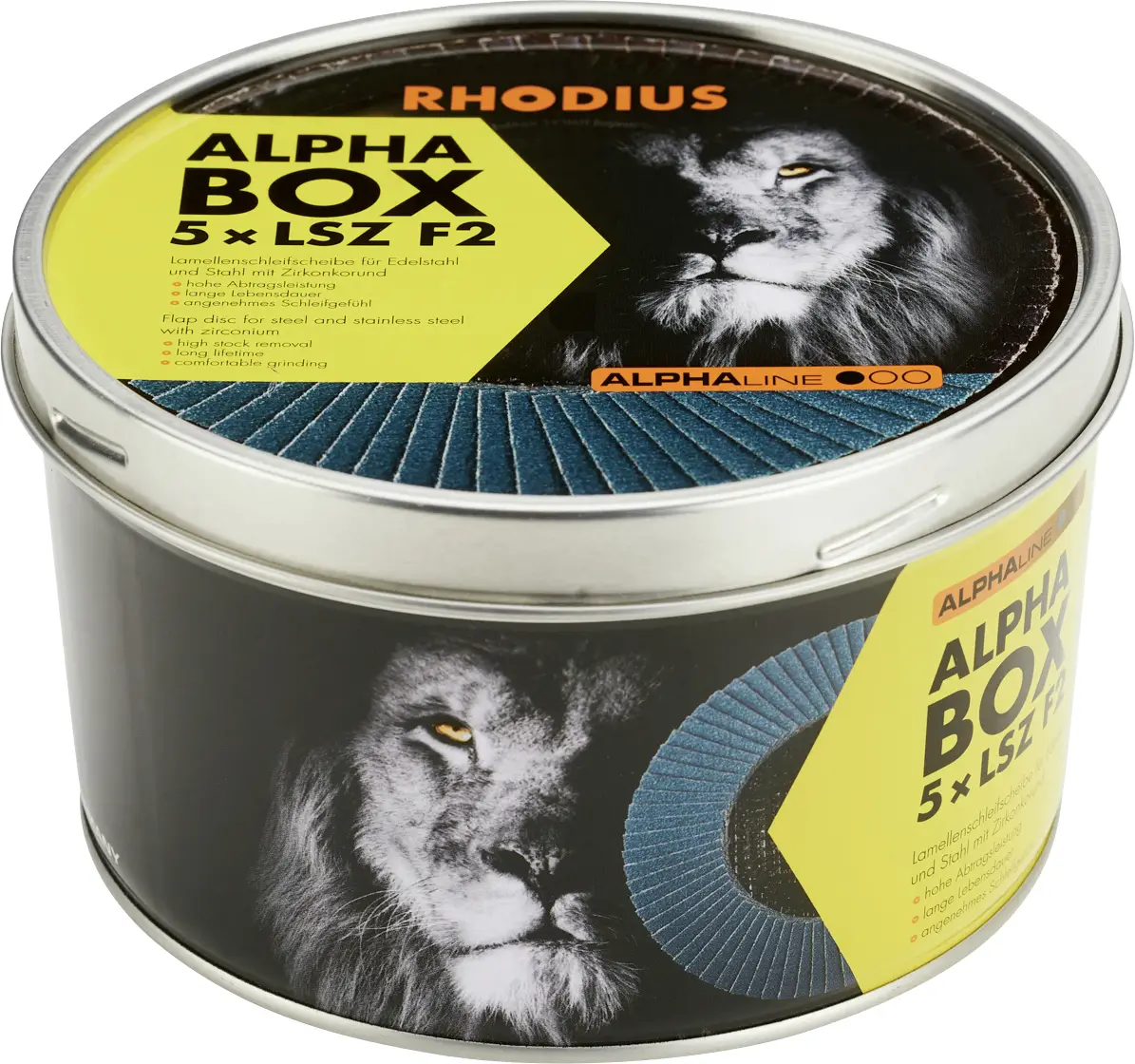 Rhodius 209316 LSZ F2 BOX Лепестковый диск Диаметр 125 мм Диаметр отверстия 22,23 мм Зернистость 60 5 шт.