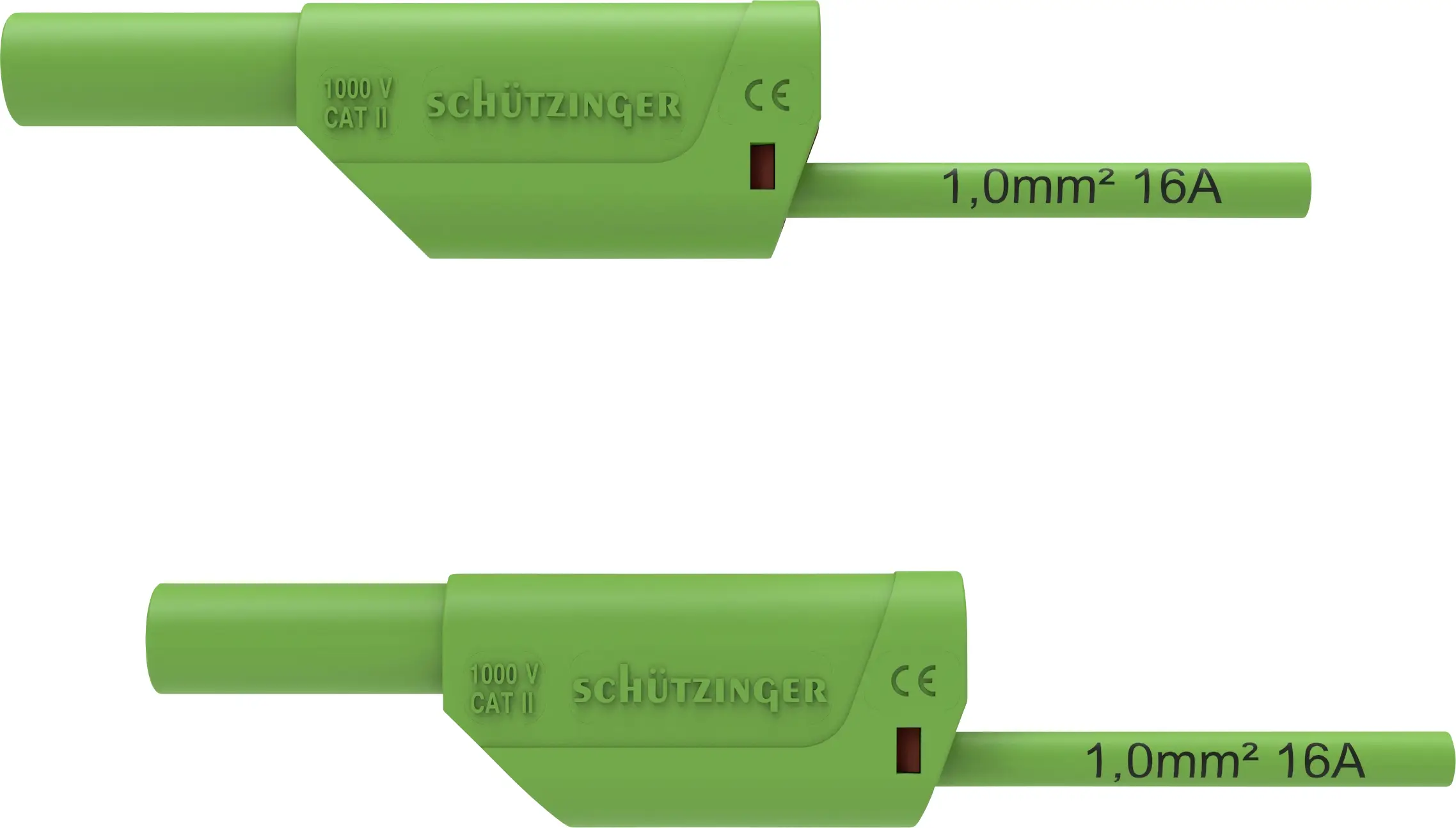 Schützinger VSFK 8500 / 1 / 50 / GN Контрольный провод безопасности, штекер 4 мм, штекер 4 мм, 50,00 см, зеленый, 1 шт.