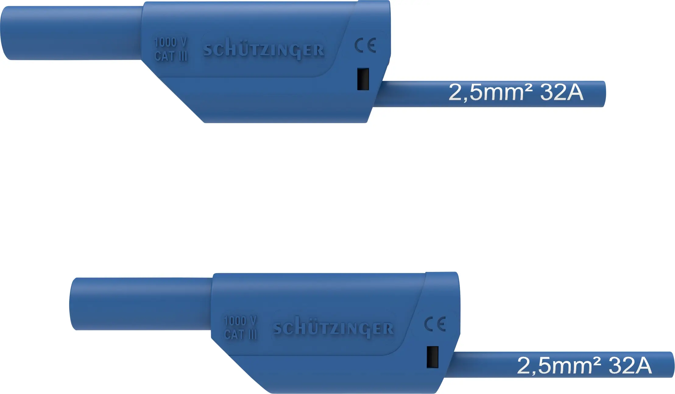 Schützinger VSFK 8700 / 2.5 / 100 / BL Безпечний тестовий щуп штекер 4 мм штекер 4 мм 100,00 см синій 1 шт.