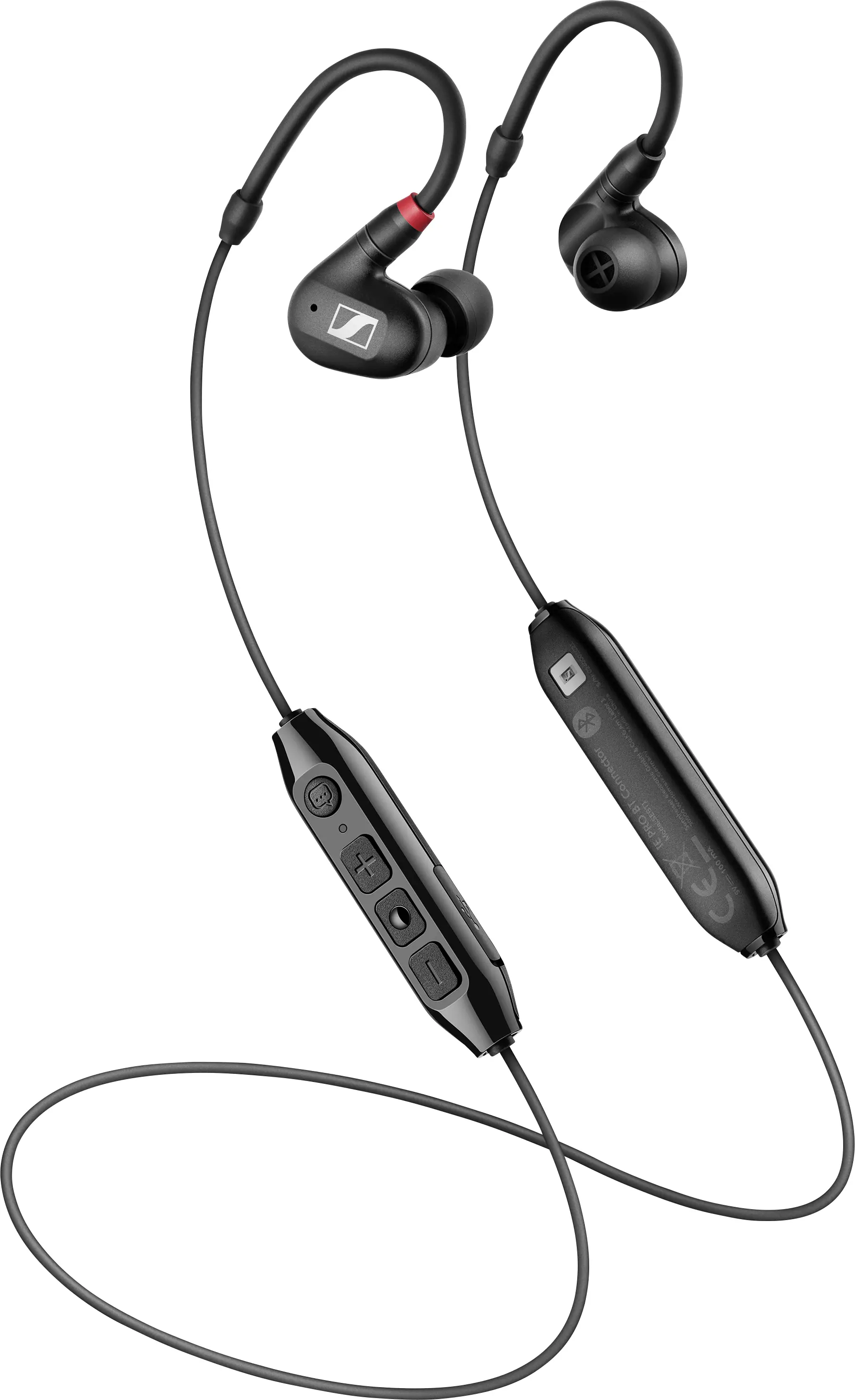 Бездротові Bluetooth-навушники-вкладиші Sennheiser IE 100 PRO WIRELESS BLACK, чорна кабельна гарнітура