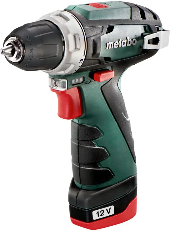 Metabo POWERMAXX BS BASIC 600984500 Аккумуляторная дрель-шуруповерт 12 В 2,0 А·ч в комплекте: 2 аккумулятора, зарядное устройство,