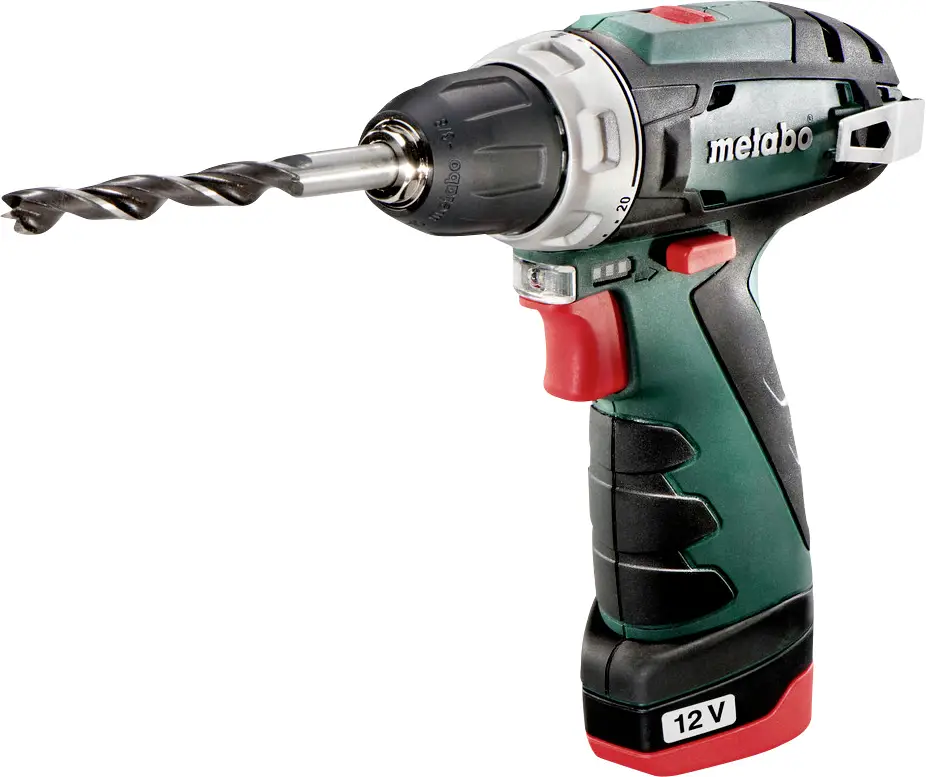 Metabo POWERMAXX BS BASIC 600984500 Аккумуляторная дрель-шуруповерт 12 В 2,0 А·ч в комплекте: 2 аккумулятора, зарядное устройство,