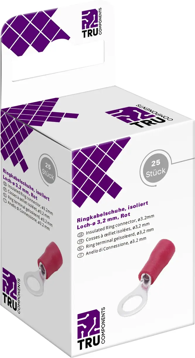 Кільцеві клеми TRU COMPONENTS T2010C282, 25 шт.