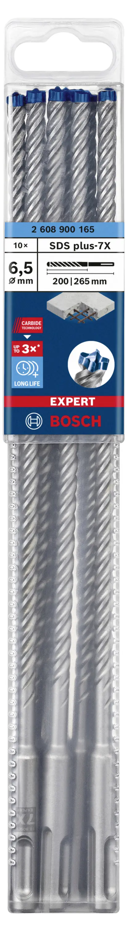 Аксесуари Bosch EXPERT SDS plus-7X Свердло ударне 2608900165 6,5 мм 10 шт.