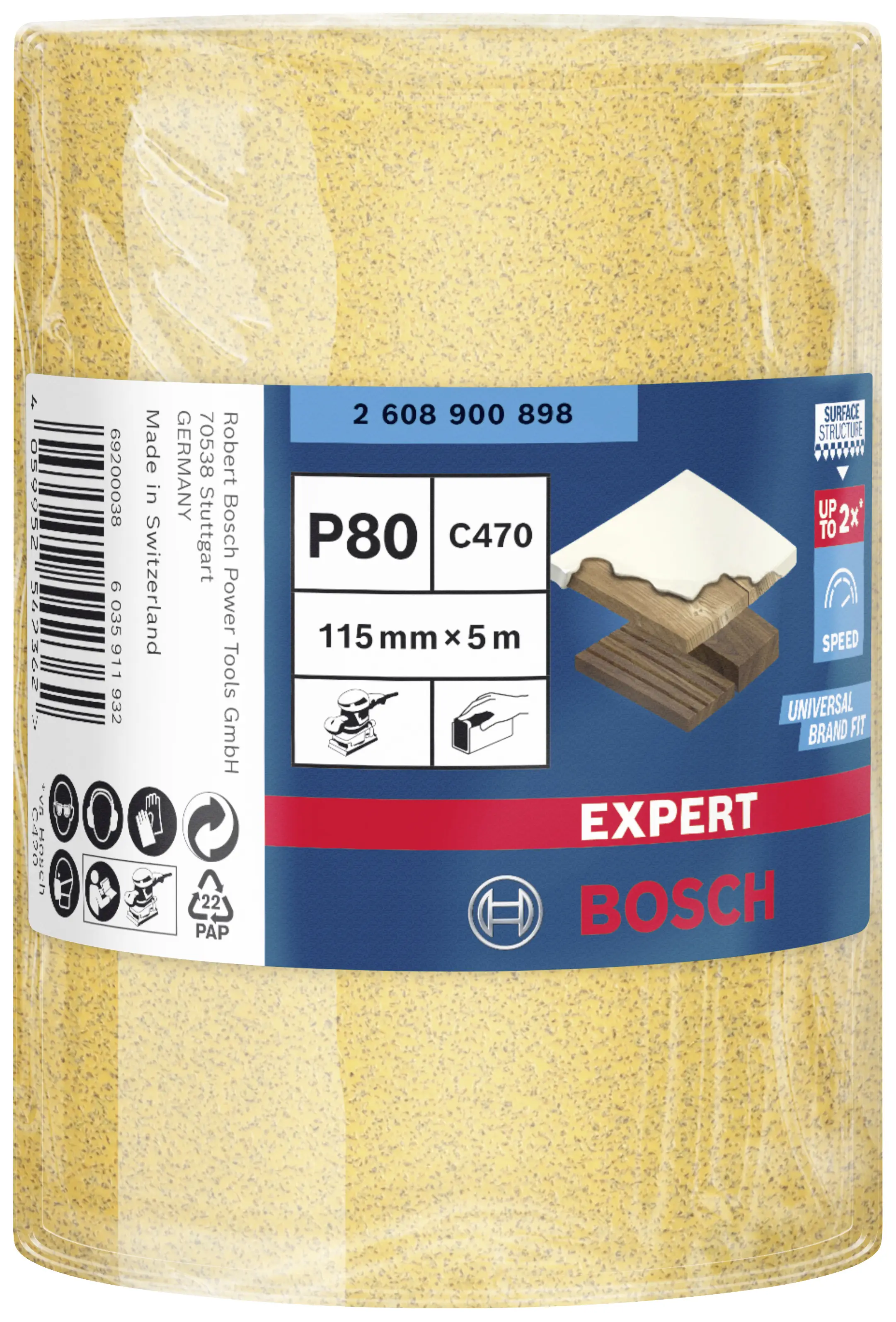 Рулон наждачной бумаги Bosch Accessories EXPERT C470 2608900898 5000 мм, 1 шт.