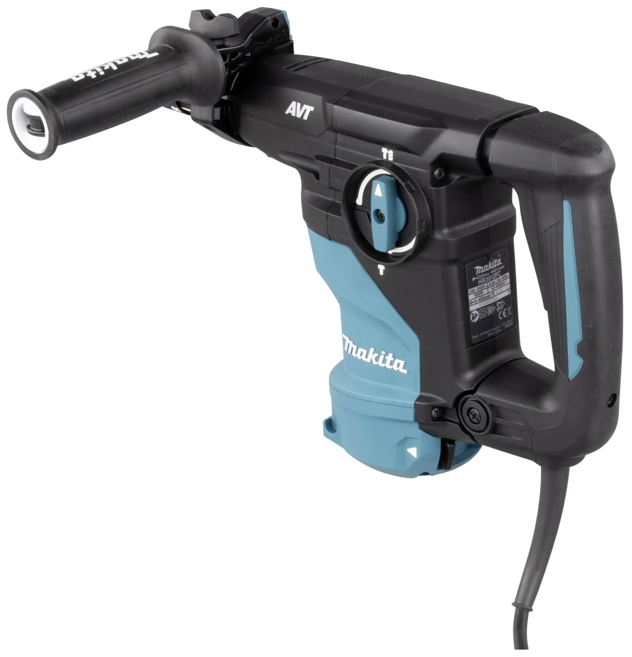 Многоцелевой перфоратор Makita HR3012FCJ SDS-Plus, мощность 1050 Вт, в комплекте с кейсом.