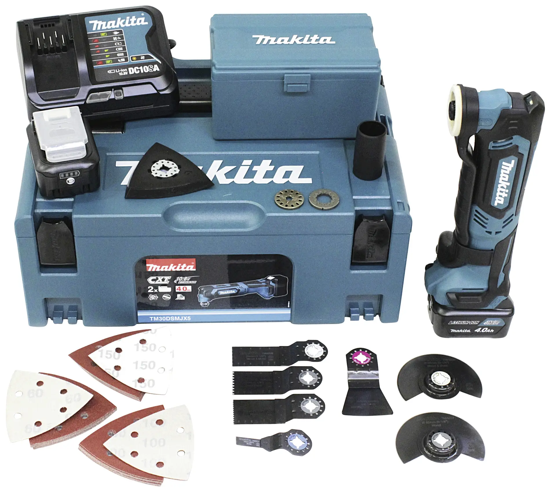 Makita TM30DSMJX5 TM30DSMJX5 Аккумуляторный многофункциональный инструмент в комплекте с 2 аккумуляторами, зарядным устройством и