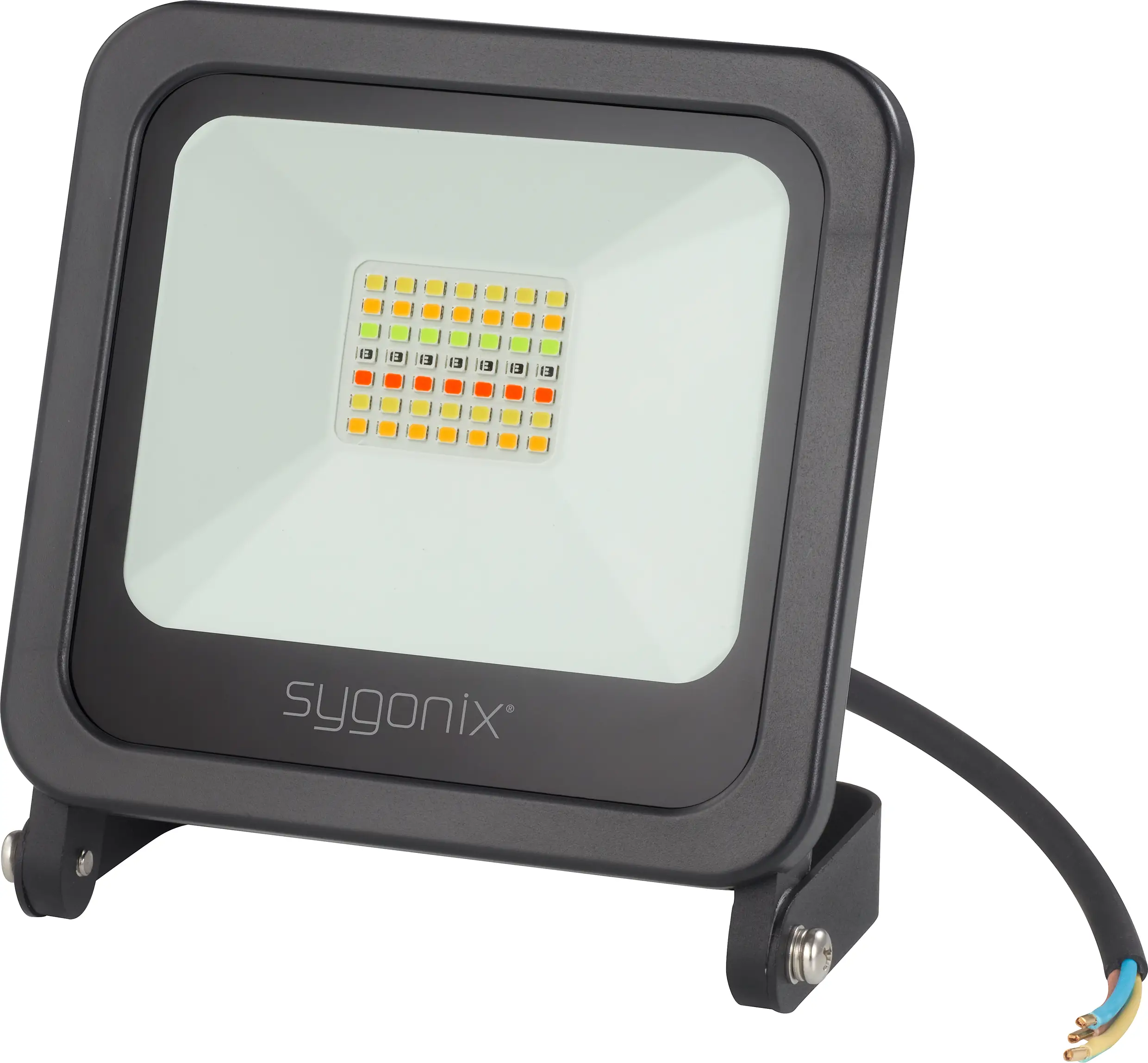 Уличный прожектор Sygonix SY-4782326 EEK: F (A - G) 24 Вт. Цвет светодиода: теплый белый, RGB, белый.