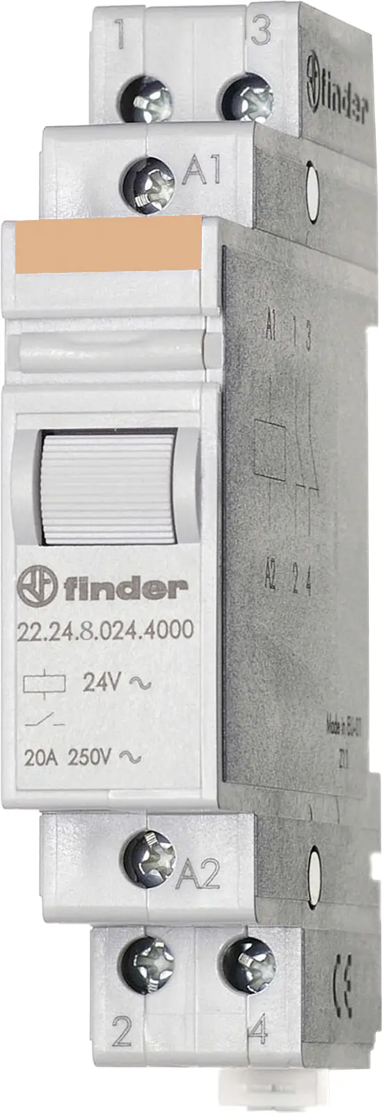 Промышленное реле Finder 22.24.8.024.4000 20 A 2 NC 1 шт.