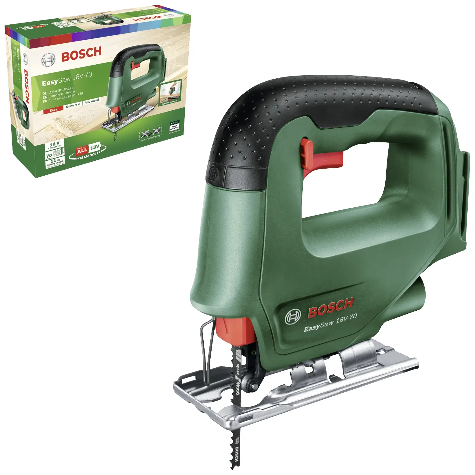 Аккумуляторный лобзик Bosch Home and Garden EasySaw 18V-70 0603012000 без аккумулятора 18 В 0 А·ч