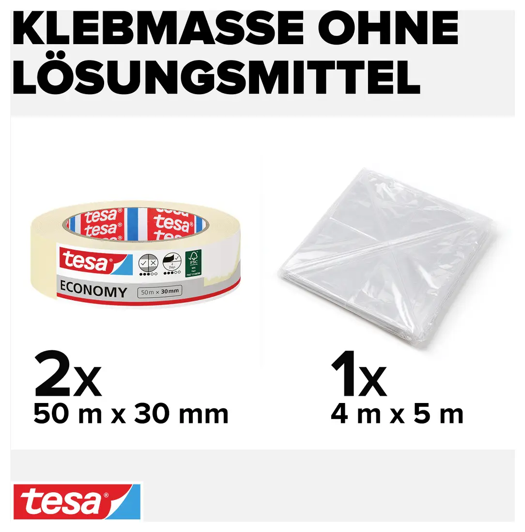 Лента малярная tesa 55421-00000-05 Эконом 1 комплект