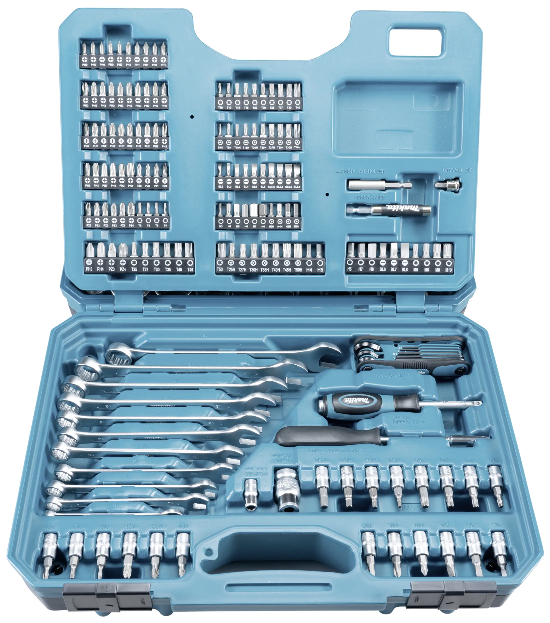 Набор инструментов Makita E-10883 в кейсе, 221 шт.