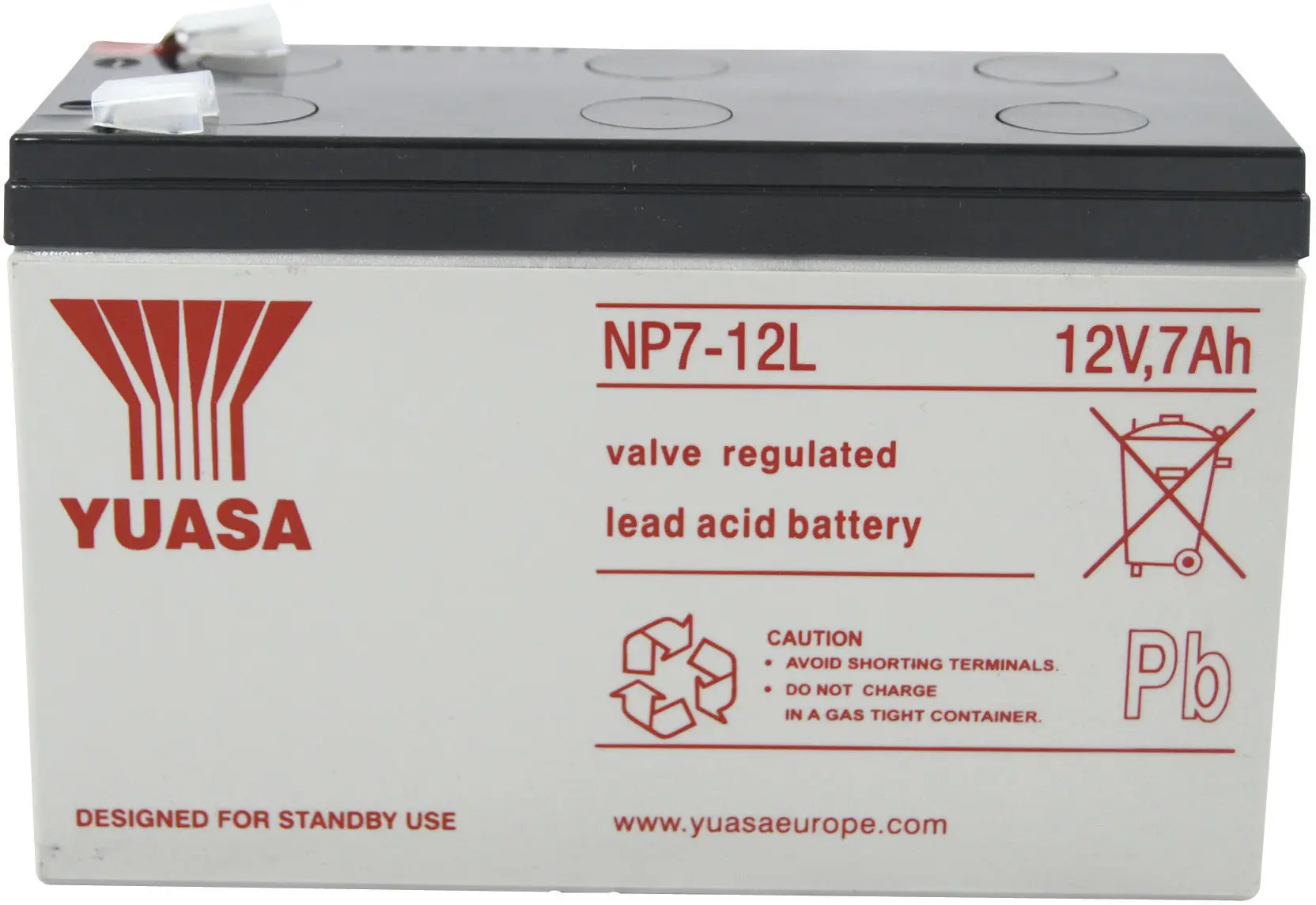 Yuasa NP7-12 L аккумулятор свинцово-кислотный NP7-12 L, AGM, 12 В, 7 Ач