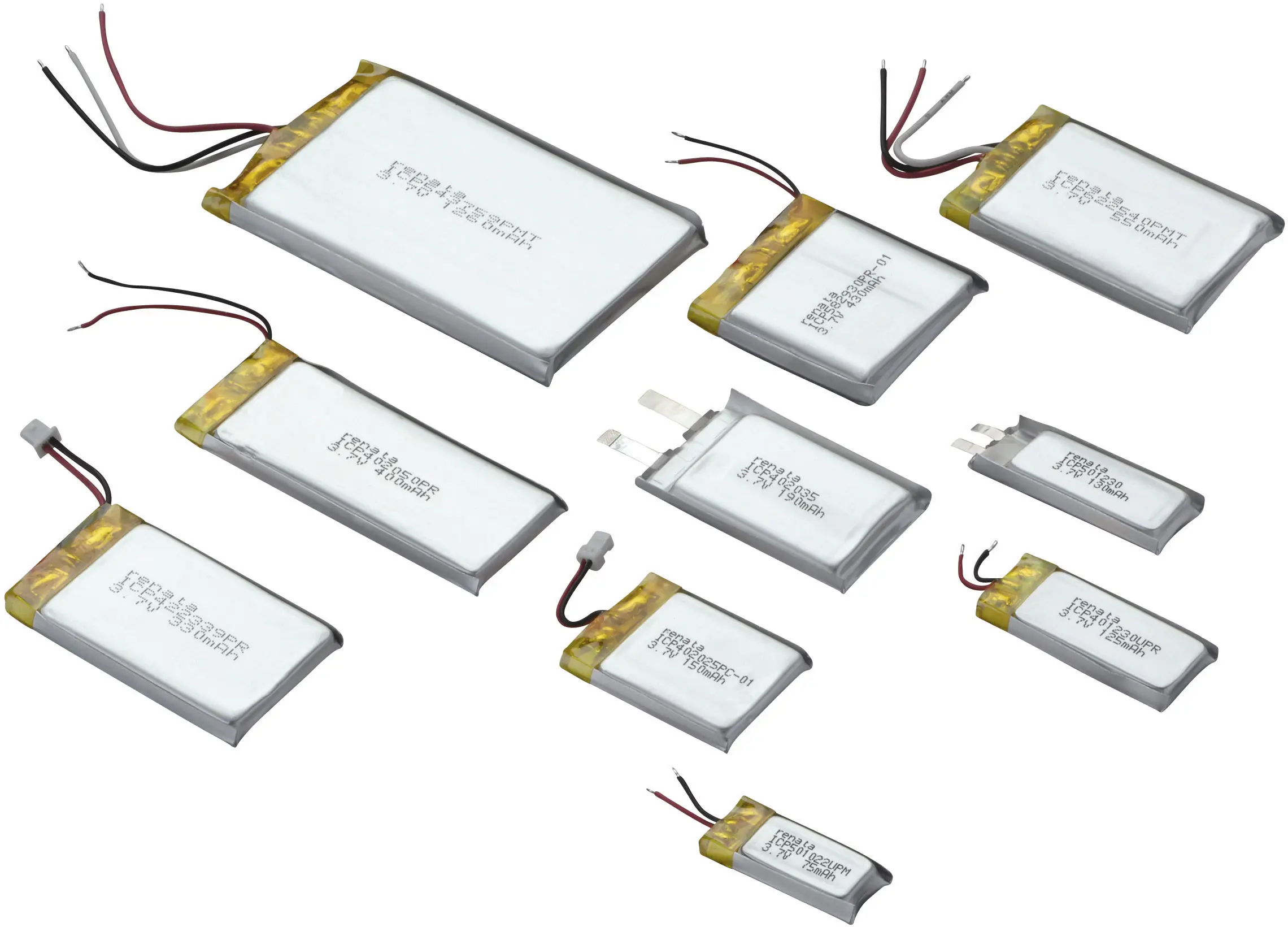 Аккумулятор специальный Renata 100691, LiPo, 250 мАч, 3,7 В, 1 шт.