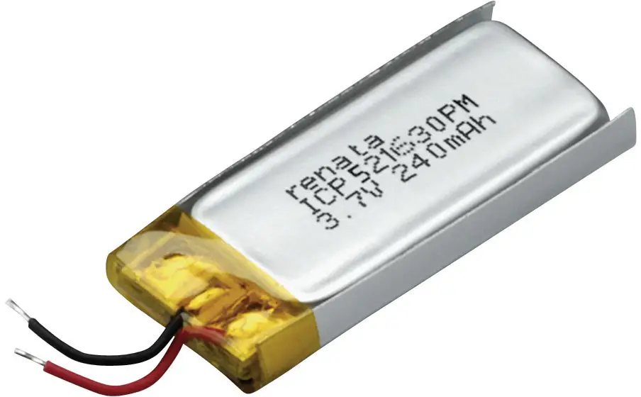 Аккумулятор специальный Renata 100691, LiPo, 250 мАч, 3,7 В, 1 шт.