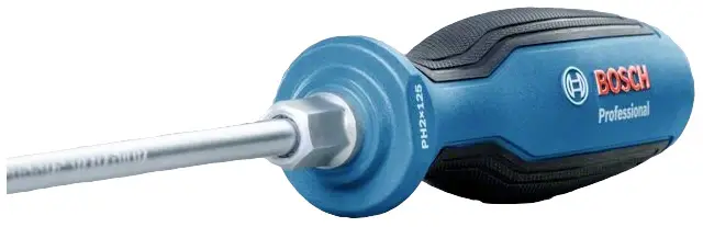 Шлицевая отвертка Bosch Professional 1600A01TG1 1.600.A01.TG1. Ширина лезвия: 6,5 мм. Длина наконечника: 125 мм.