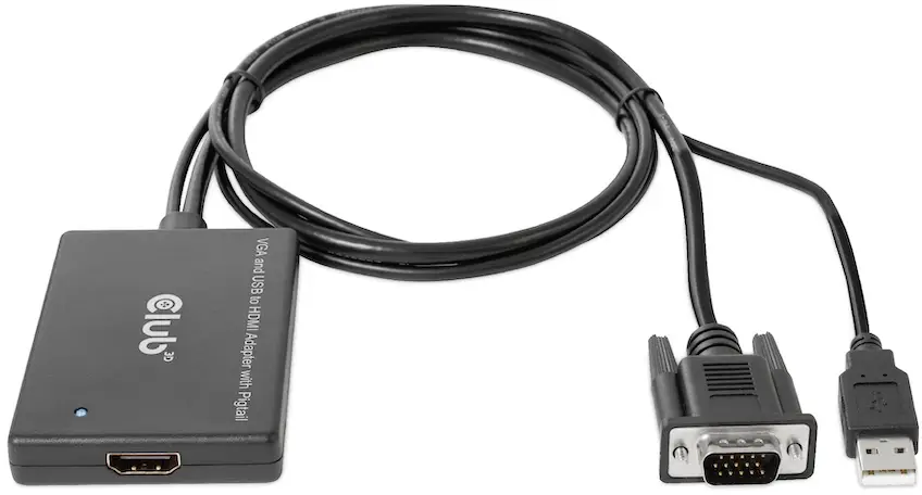 Адаптер HDMI, USB, VGA club3D CAC-1720 CAC-1720, 0,6 м