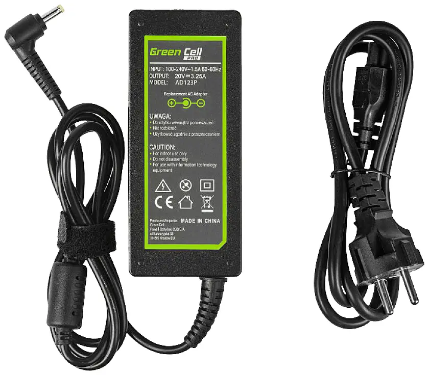 Адаптер питания для ноутбука Green Cell AD123P 65 Вт 3,25 А