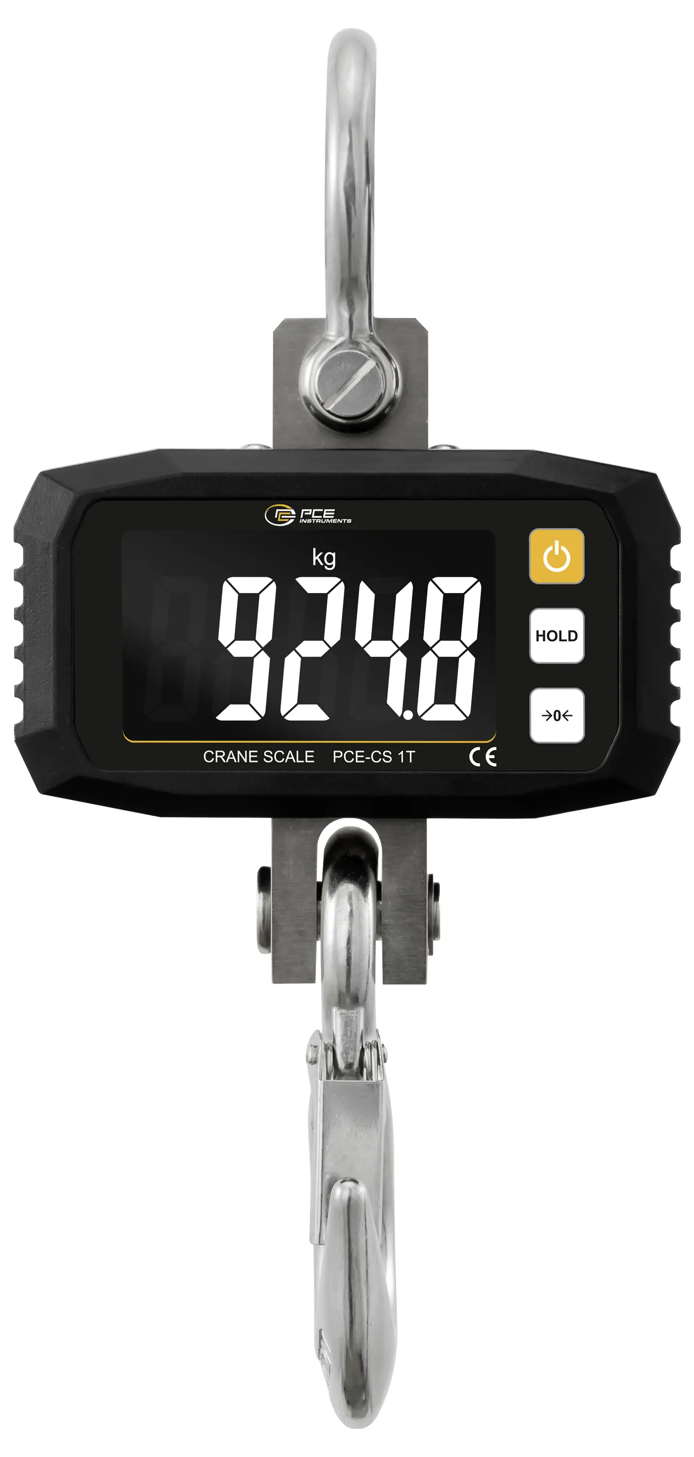 Ваги PCE Instruments PCE-CS 1T, кранові, PCE-CS 1T, діапазон вимірювання макс. 1000 кг, батарея, чорний колір