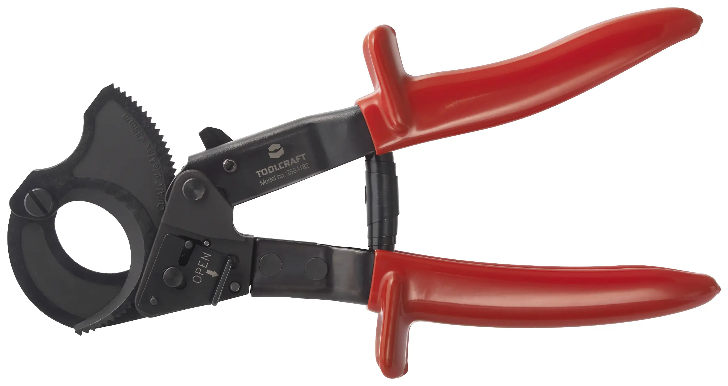 TOOLCRAFT TO-7752546 Резак для кабеля с храповым механизмом 260 мм