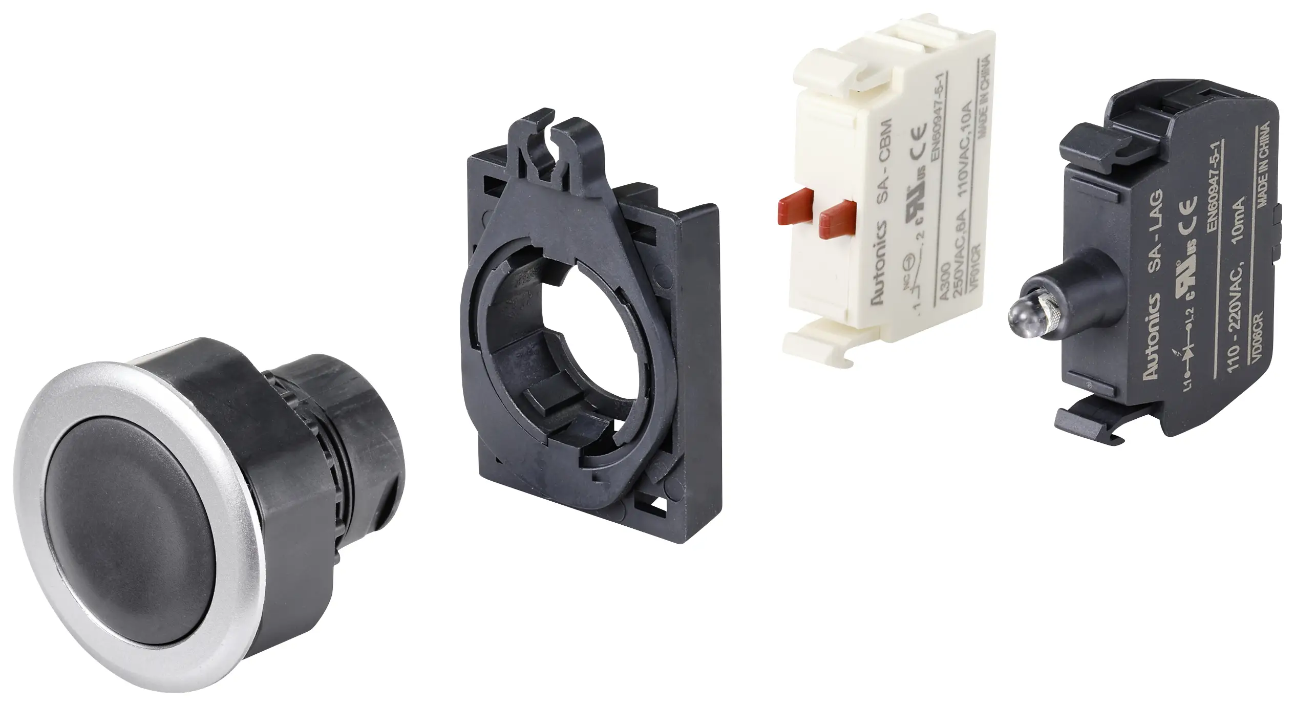 TRU COMPONENTS TC-10343972 S3PF-P1K Кнопка, черная, 1 шт.
