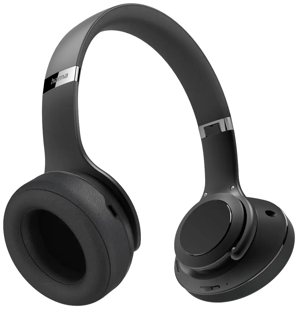 Стереонавушники Hama Bluetooth, чорні, складні, гарнітура, регулювання гучності, змінні амбушури