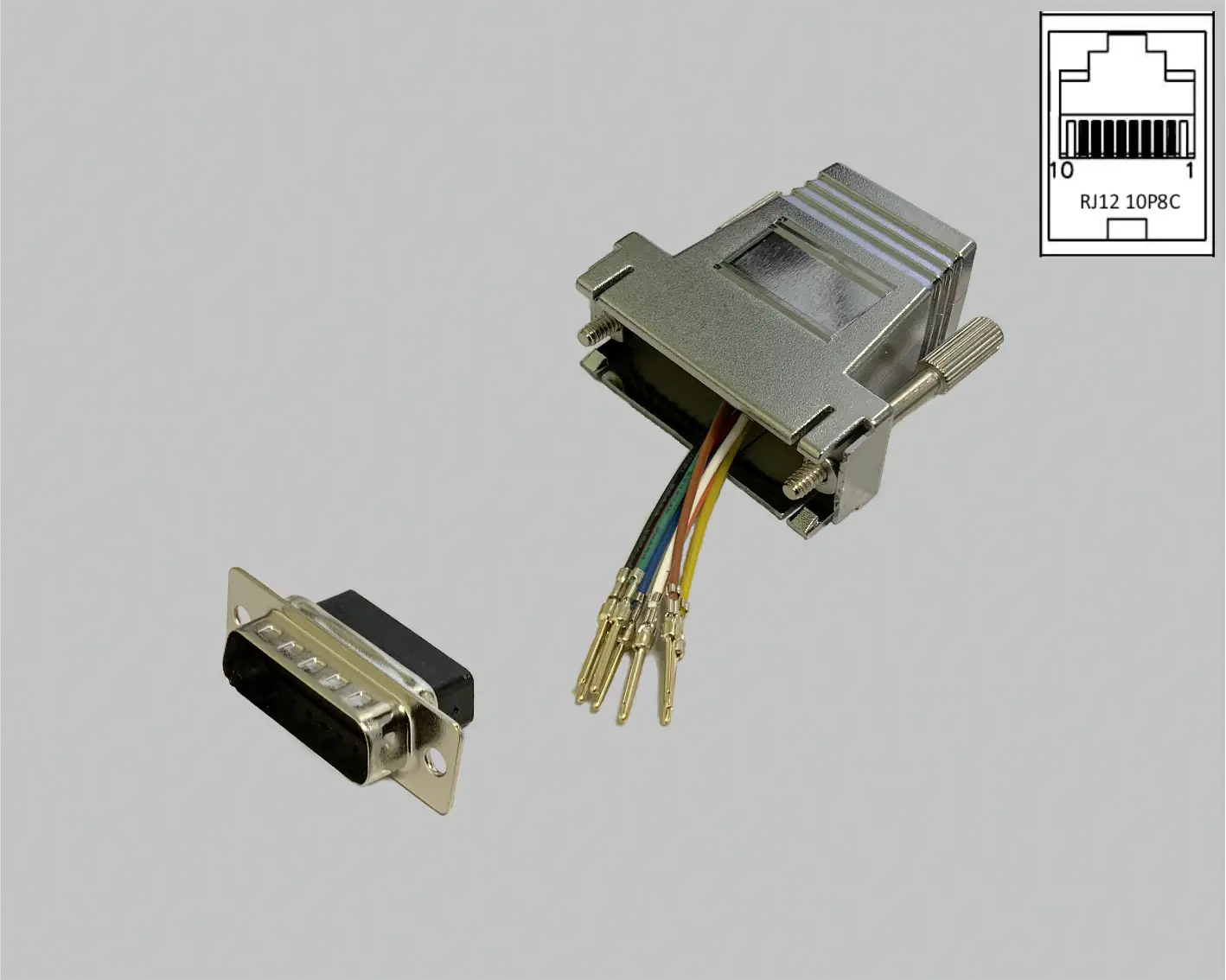 BKL Electronic 10121123 Адаптер D-SUB 15-контактний чоловічий роз'єм - роз'єм RJ45 гніздо