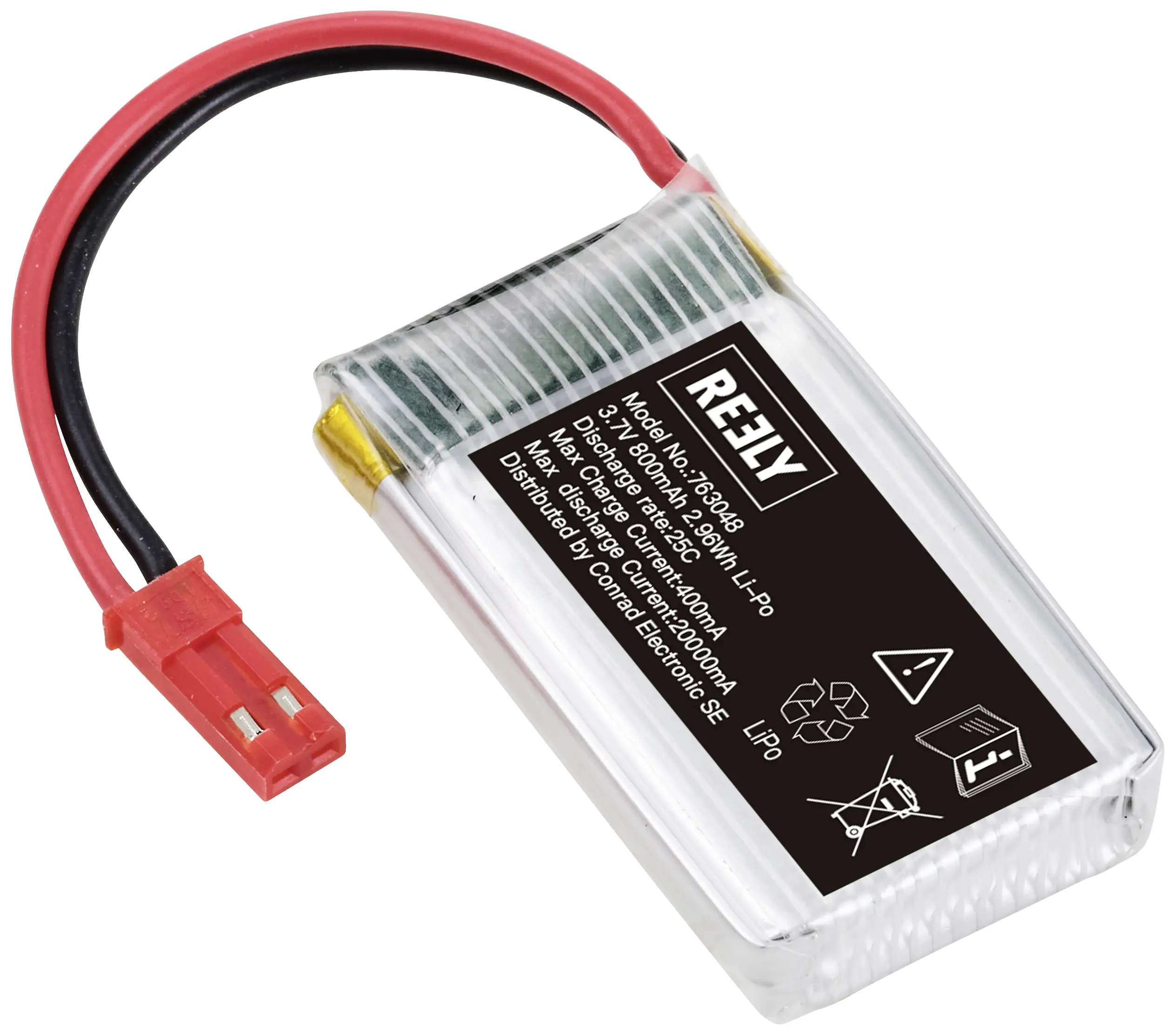 Аккумулятор Reely Softcase BEC 3,7 В 800 мАч 25C LiPo