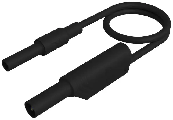 Измерительный кабель Hirschmann Test & Measurement MAL S WS-B 100/2.5 sw с защитным разъемом 4 мм (гнездо) и 4 мм (штекер), штабел