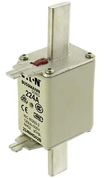 Запобіжник Eaton 224NHG02B NH з механічним індикатором стану запобіжника. Розмір запобіжника = D02 224 A 500 V 3 шт.