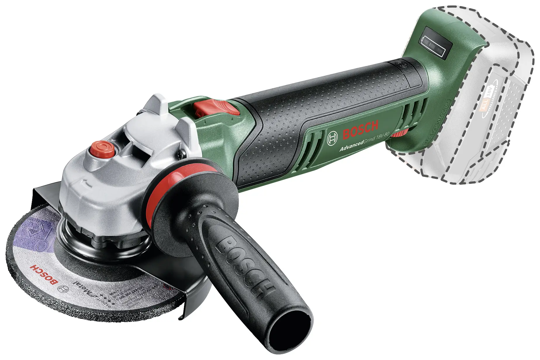 Аккумуляторная угловая шлифовальная машина Bosch Home and Garden AdvancedGrind 18-80 06033E5100