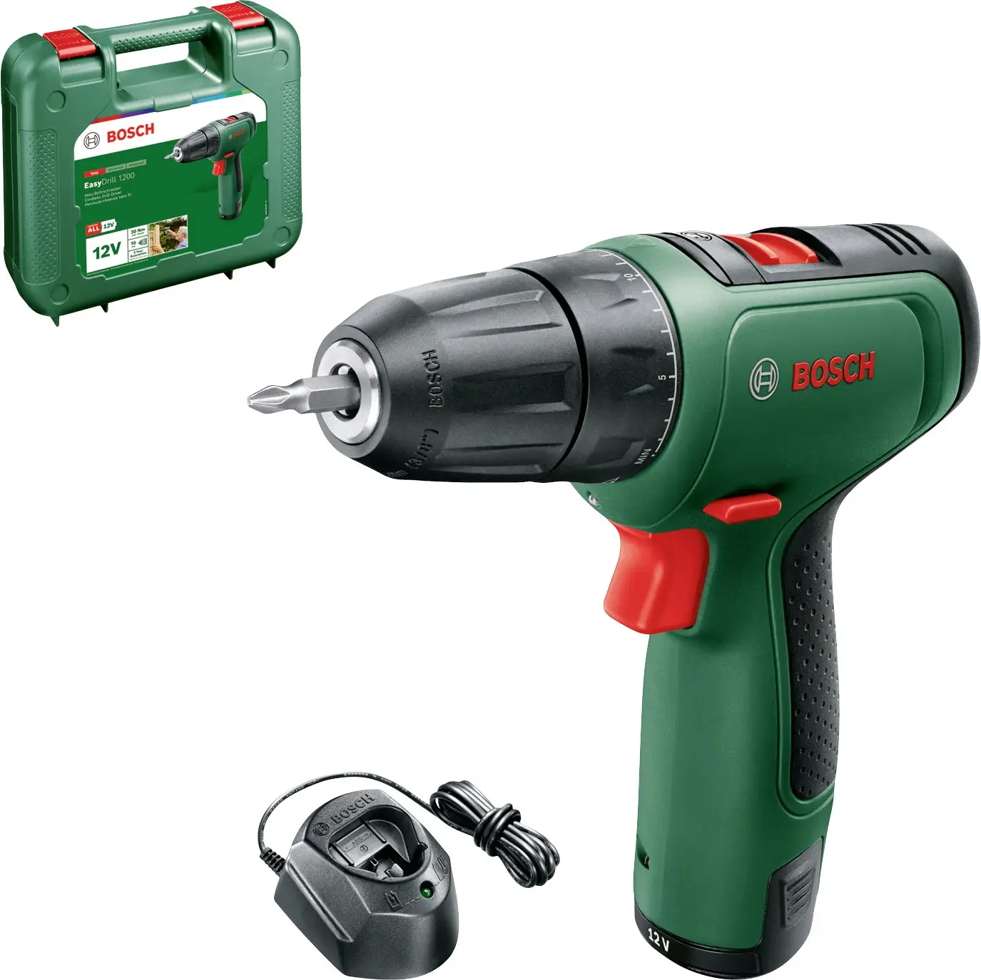 Аккумуляторная дрель-шуруповерт Bosch Home and Garden EasyDrill 1200 06039D3006 12 В 1,5 А·ч