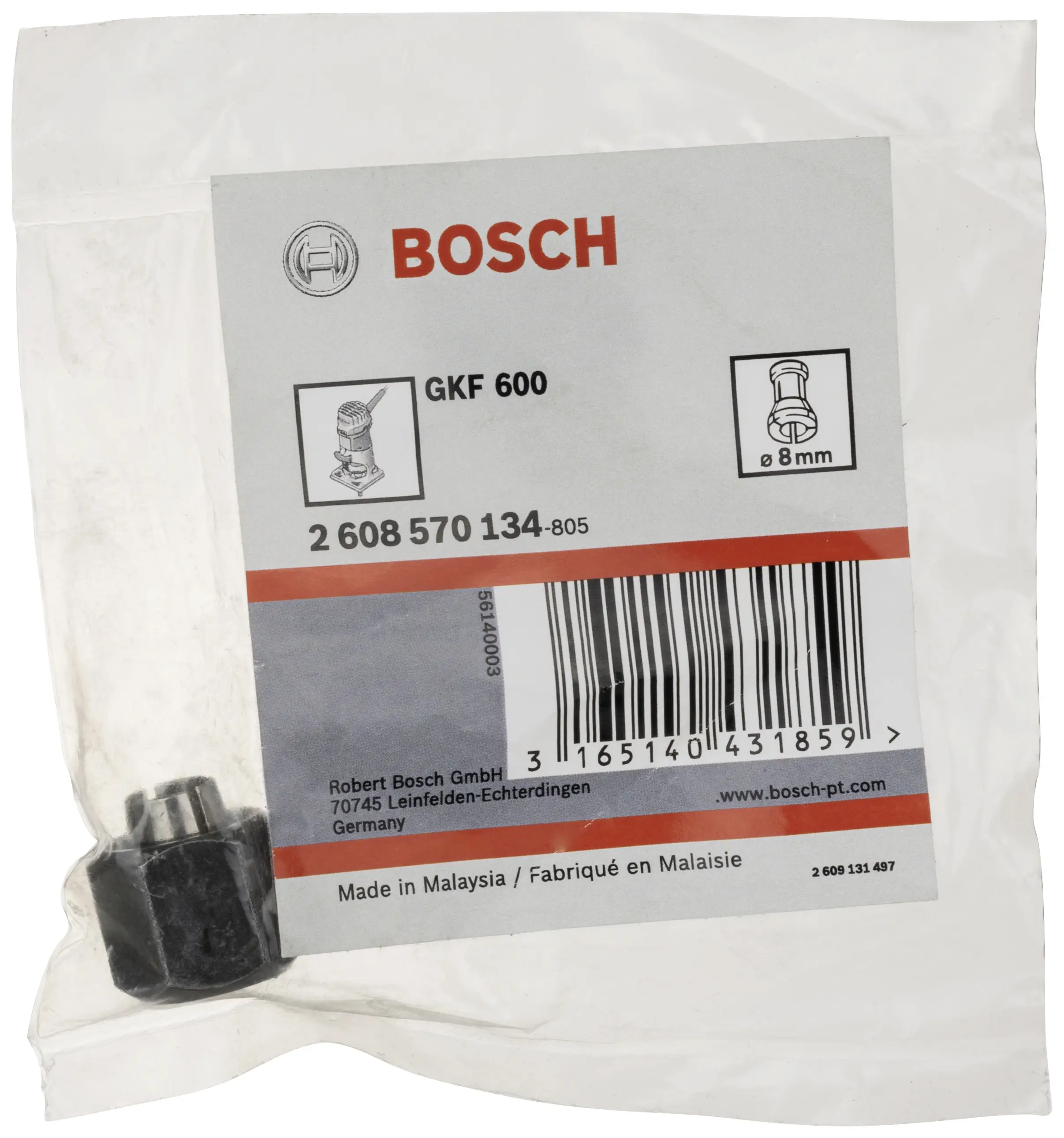 Цанговий затиск 8 мм Bosch Accessories 2608570134 Діаметр 8,00 мм