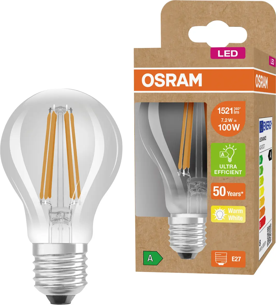 Світлодіодна лампа OSRAM HOMELIGHTING 4099854009532 E-27 7,2 Вт = 100 Вт теплий білий 1 шт.
