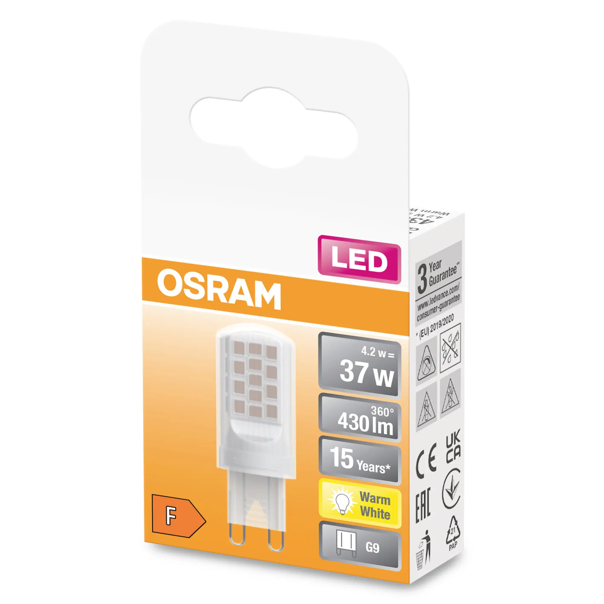 Светодиодная лампа OSRAM HOMELIGHTING 4058075757981 E-27 4,2 Вт = 37 Вт теплый белый 1 шт.