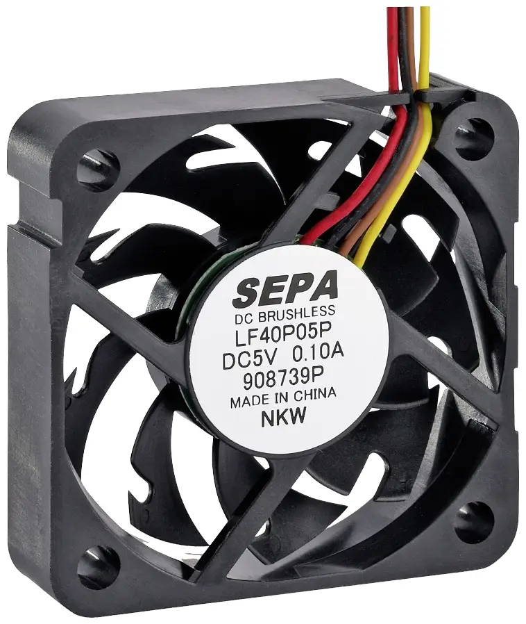 Осевой вентилятор SEPA LF40P05PSE00A, 5 В, 13,8 м³/ч, (Д x Ш x В) 40 x 40 x 10 мм