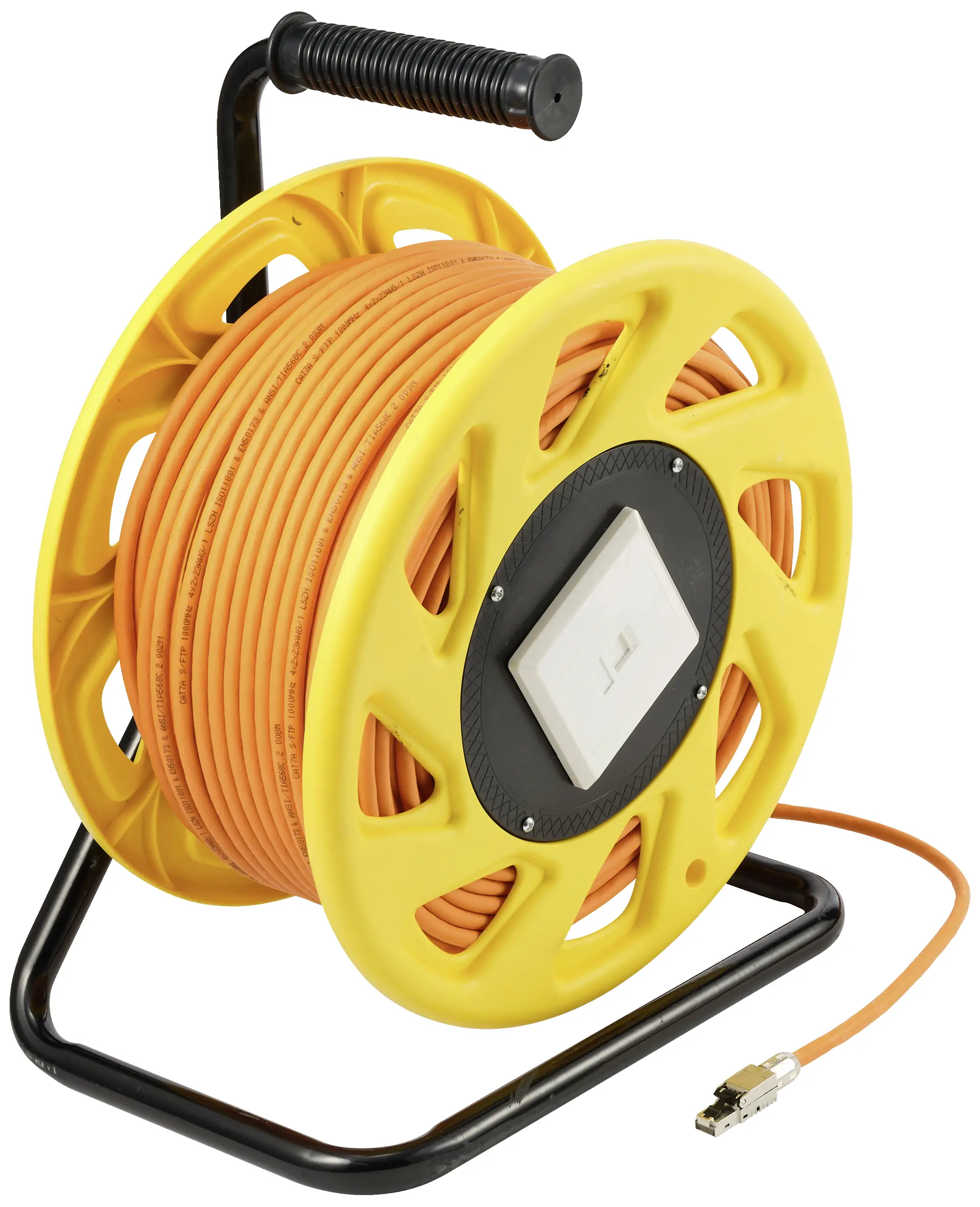 Кабельный барабан RJ45 Renkforce RF-5264736, CAT 6a (CAT 7), S/FTP, 90 м