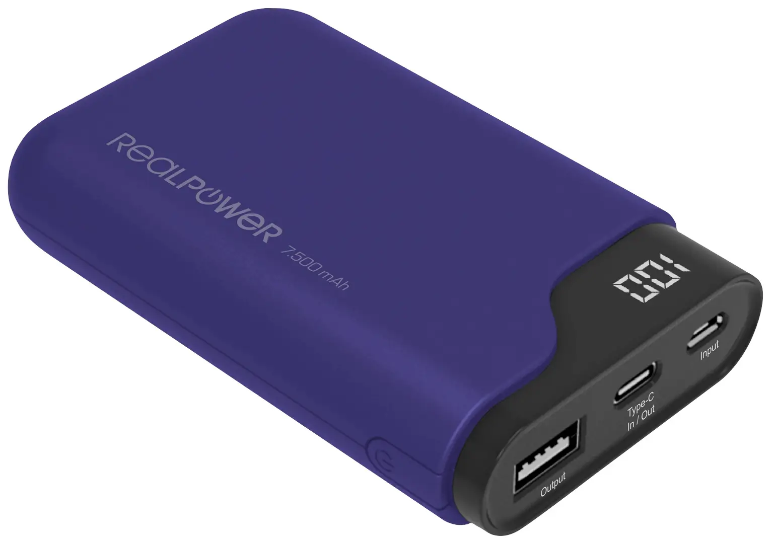 Внешний аккумулятор RealPower PB-7500C 7500 мАч Li-Ion USB, USB-C®