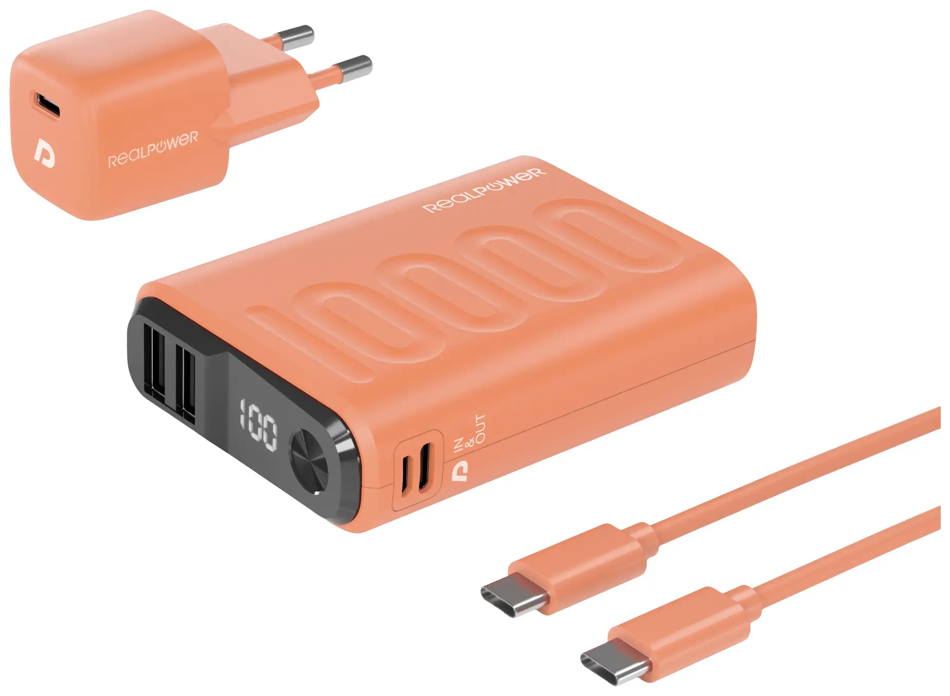 Внешний аккумулятор RealPower PB-10000 Power Pack 10000 мАч Li-Ion USB, USB-C®